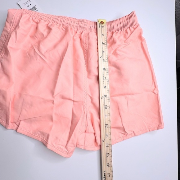 Women’s beach short unisex men swim salmon color solid orange trunk S. - Picture 2 of 13